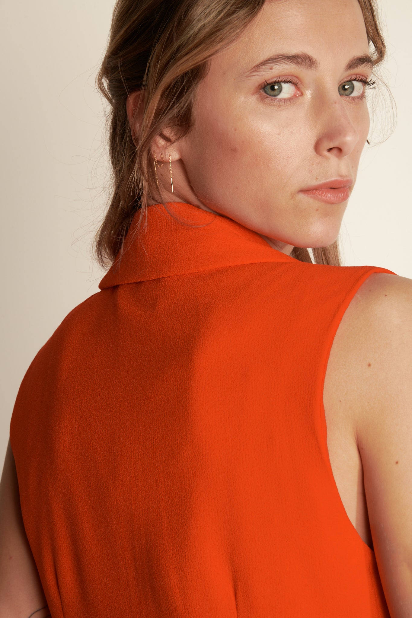 BLAZER SANS MANCHES ASTRID ORANGE
