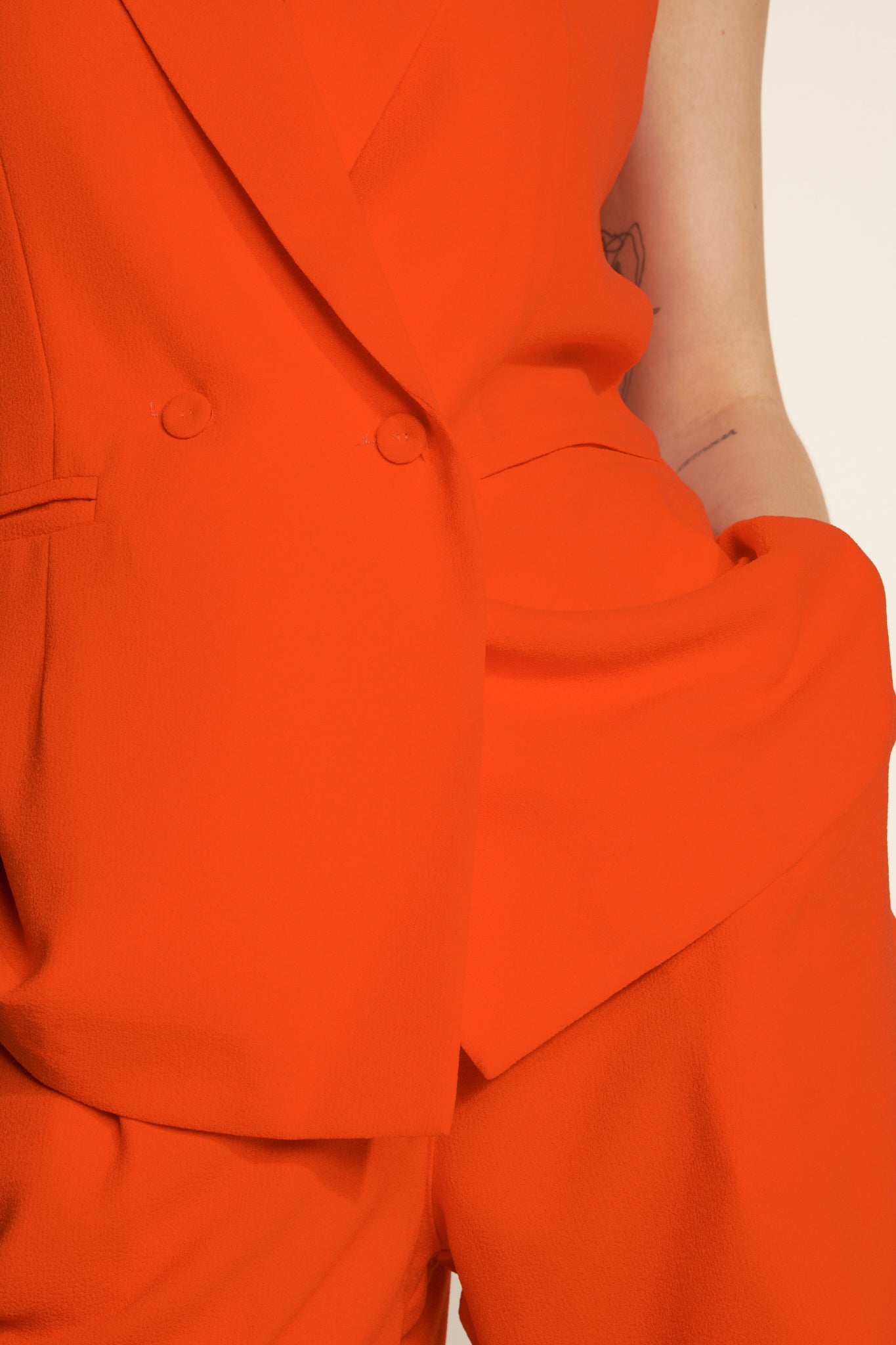BLAZER SANS MANCHES ASTRID ORANGE