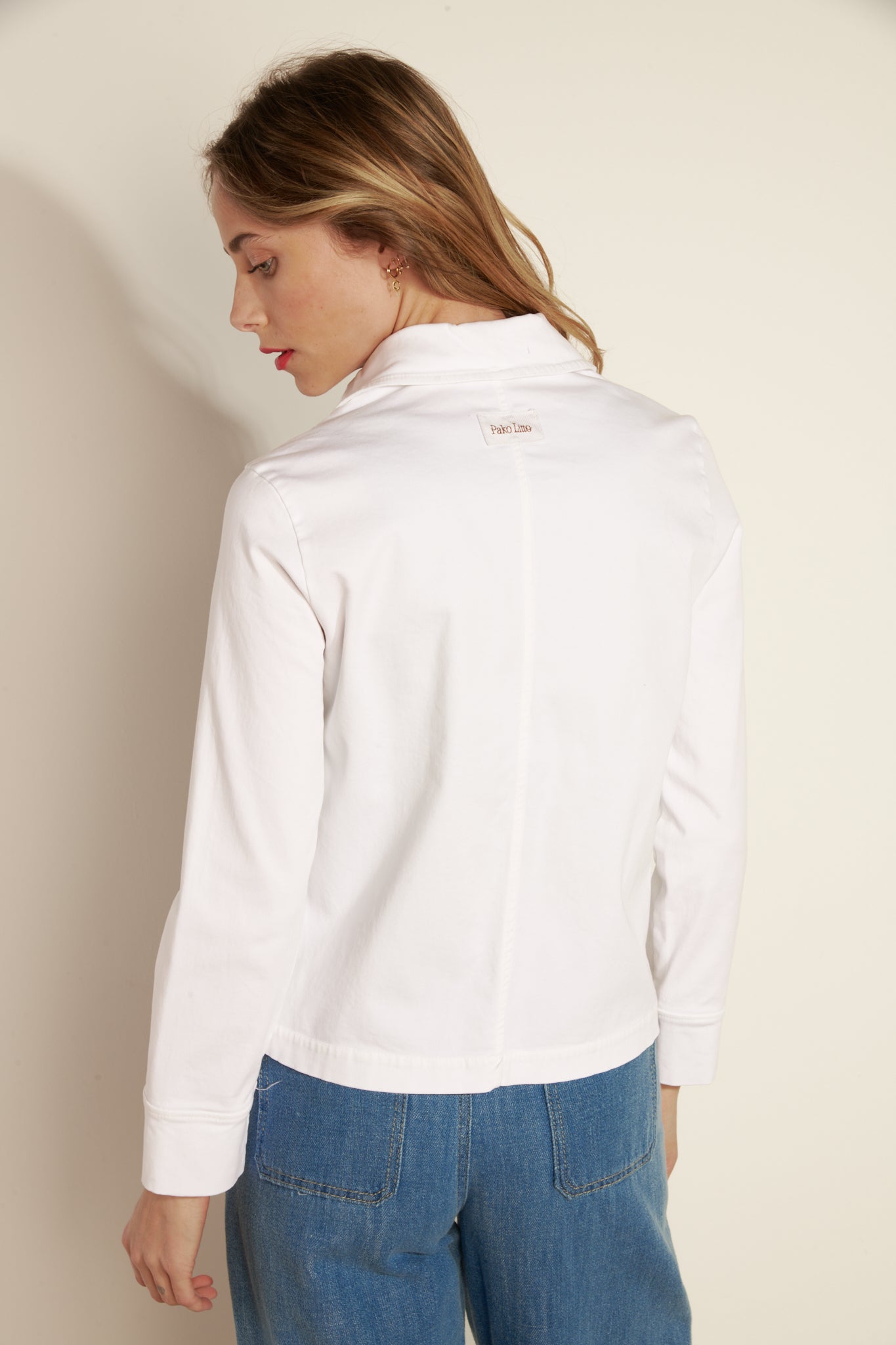 ALINE WHITE ZIPED JACKET
