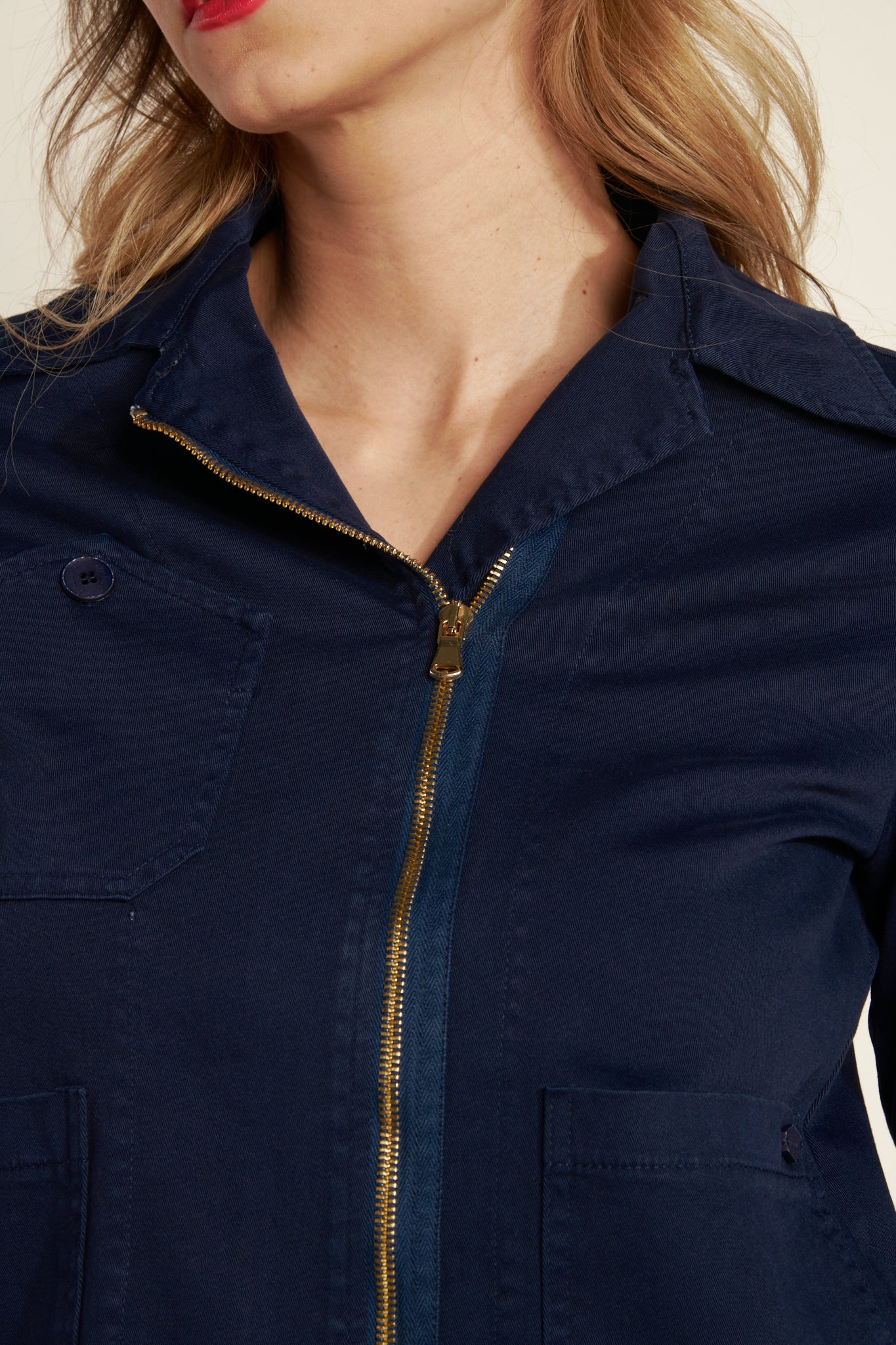 VESTE ZIPPÉE ALINE MARINE