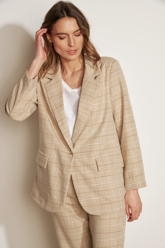 AZÉLIE SAND CHECK BLAZER