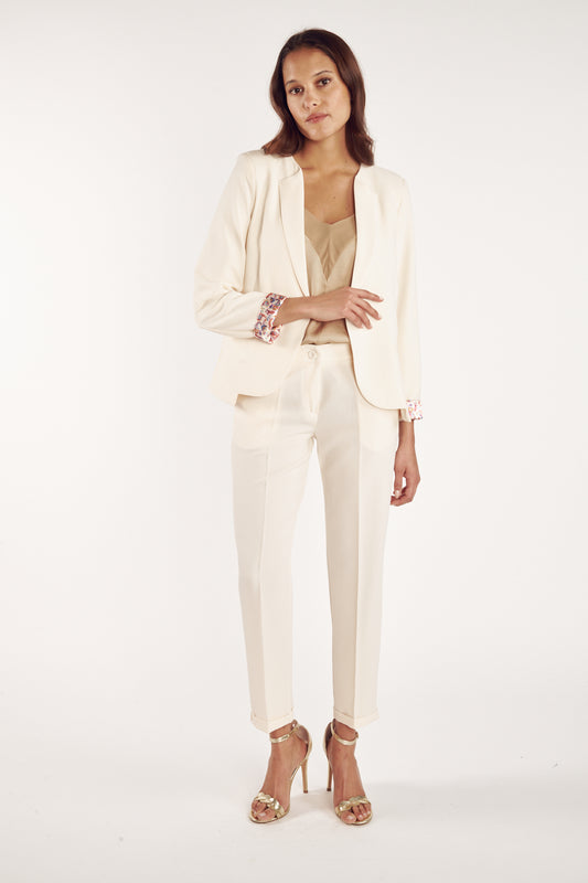 PANTALON 7/8ÈME CIGARETTE AUGUSTIN NATUREL