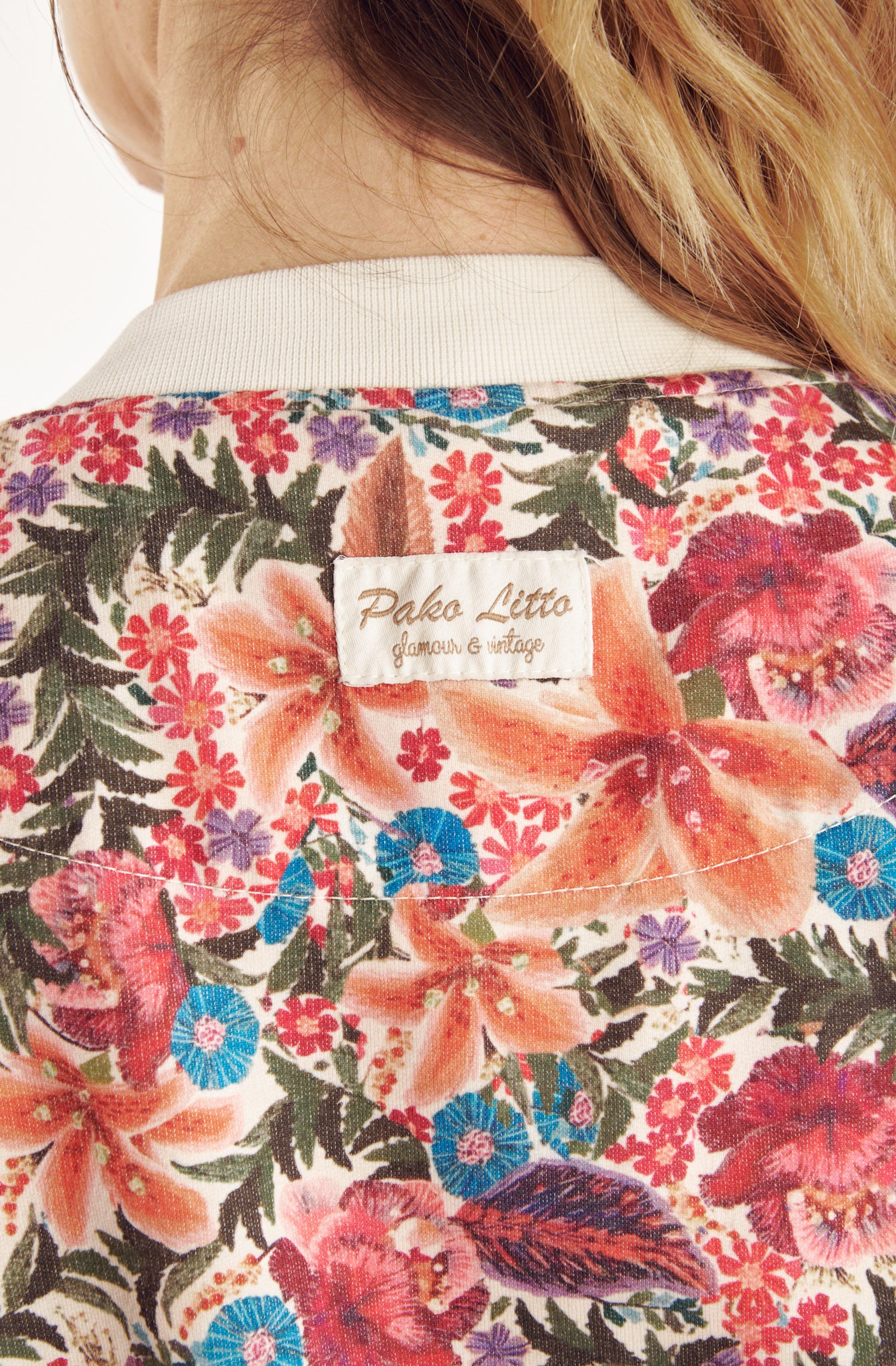 VESTE ZIPPER CÉLESTINE IMPRIMÉ TROPICAL