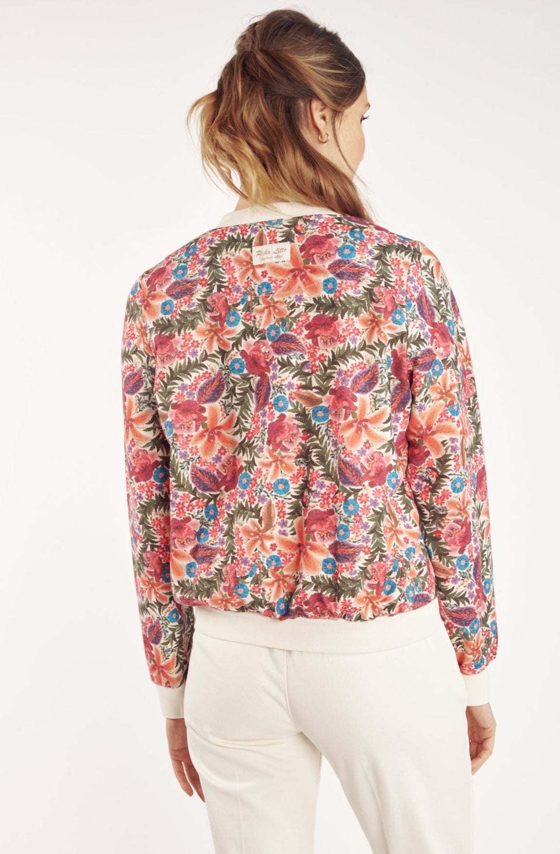 VESTE ZIPPER CÉLESTINE IMPRIMÉ TROPICAL