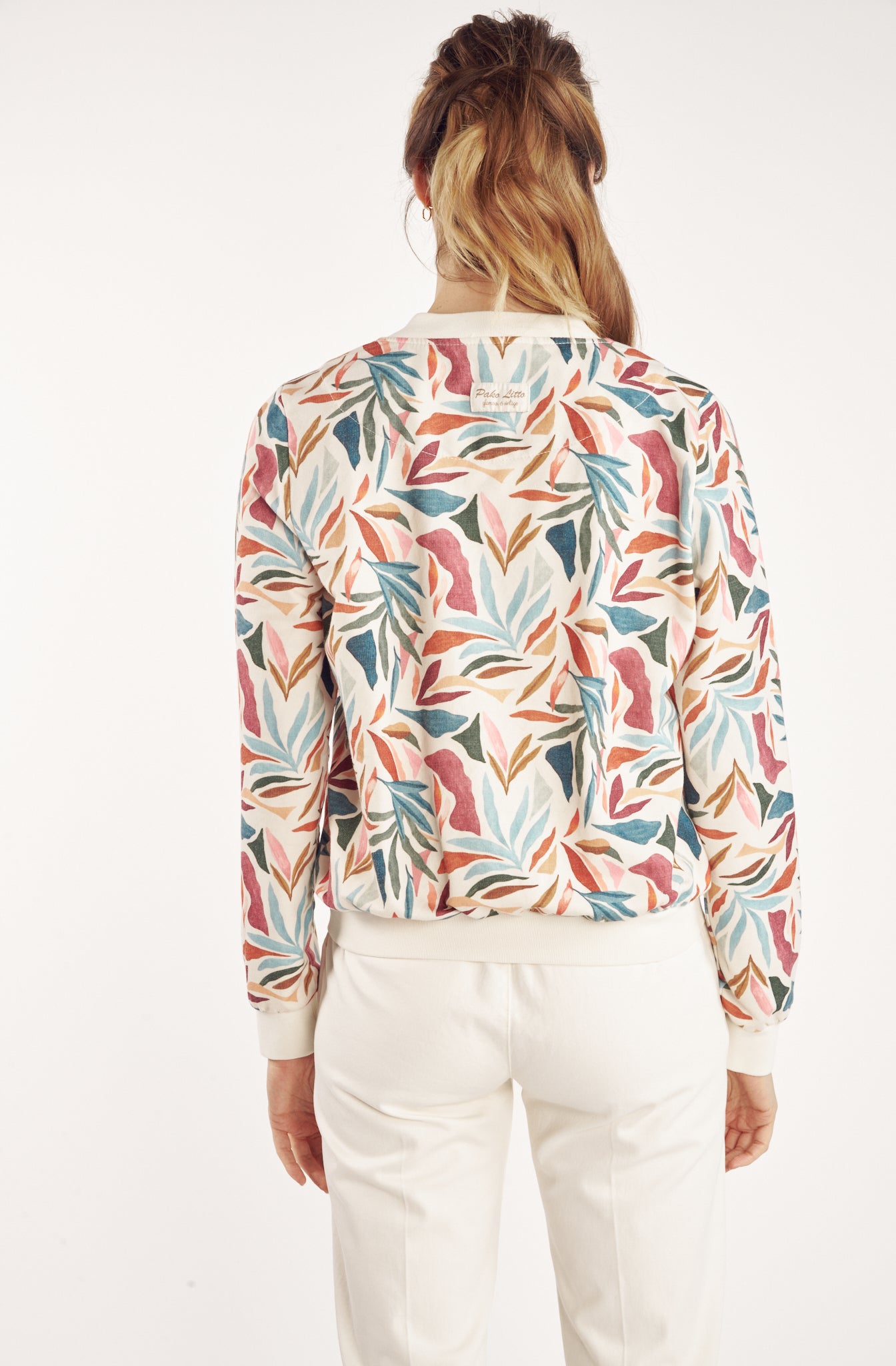 VESTE ZIPPER CÉLESTINE IMPRIMÉ FEUILLES