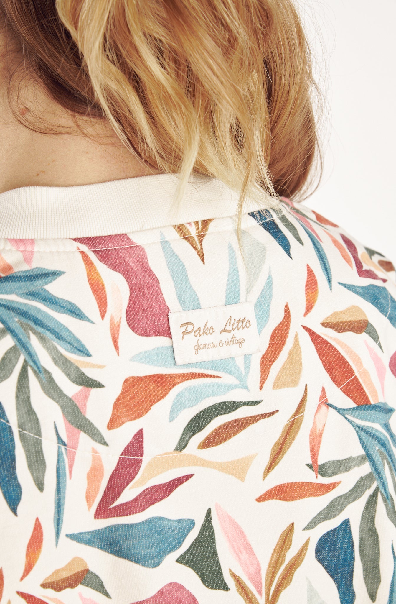 VESTE ZIPPER CÉLESTINE IMPRIMÉ FEUILLES