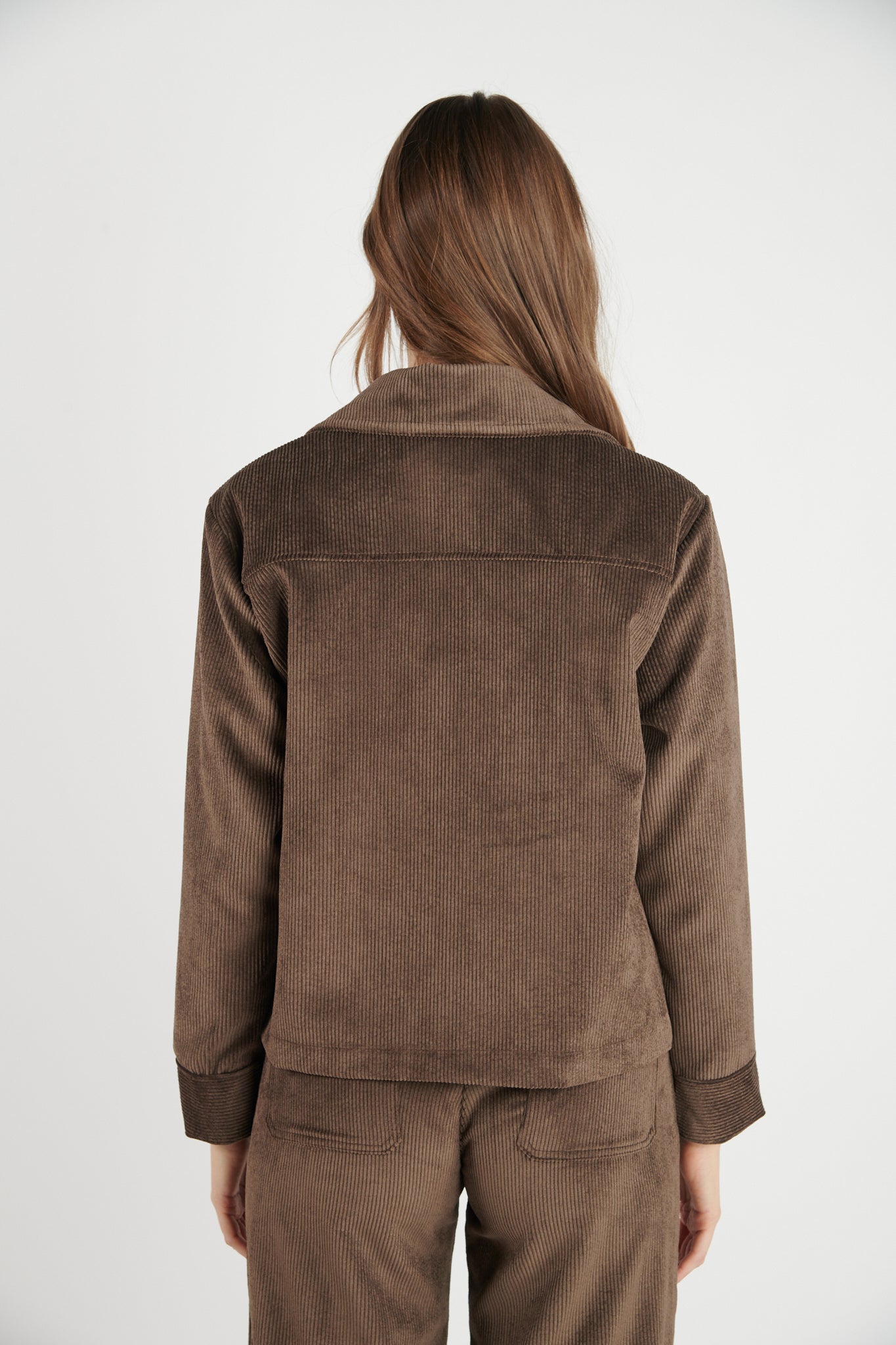 VESTE COURTE VELOURS DENISA CHOCO