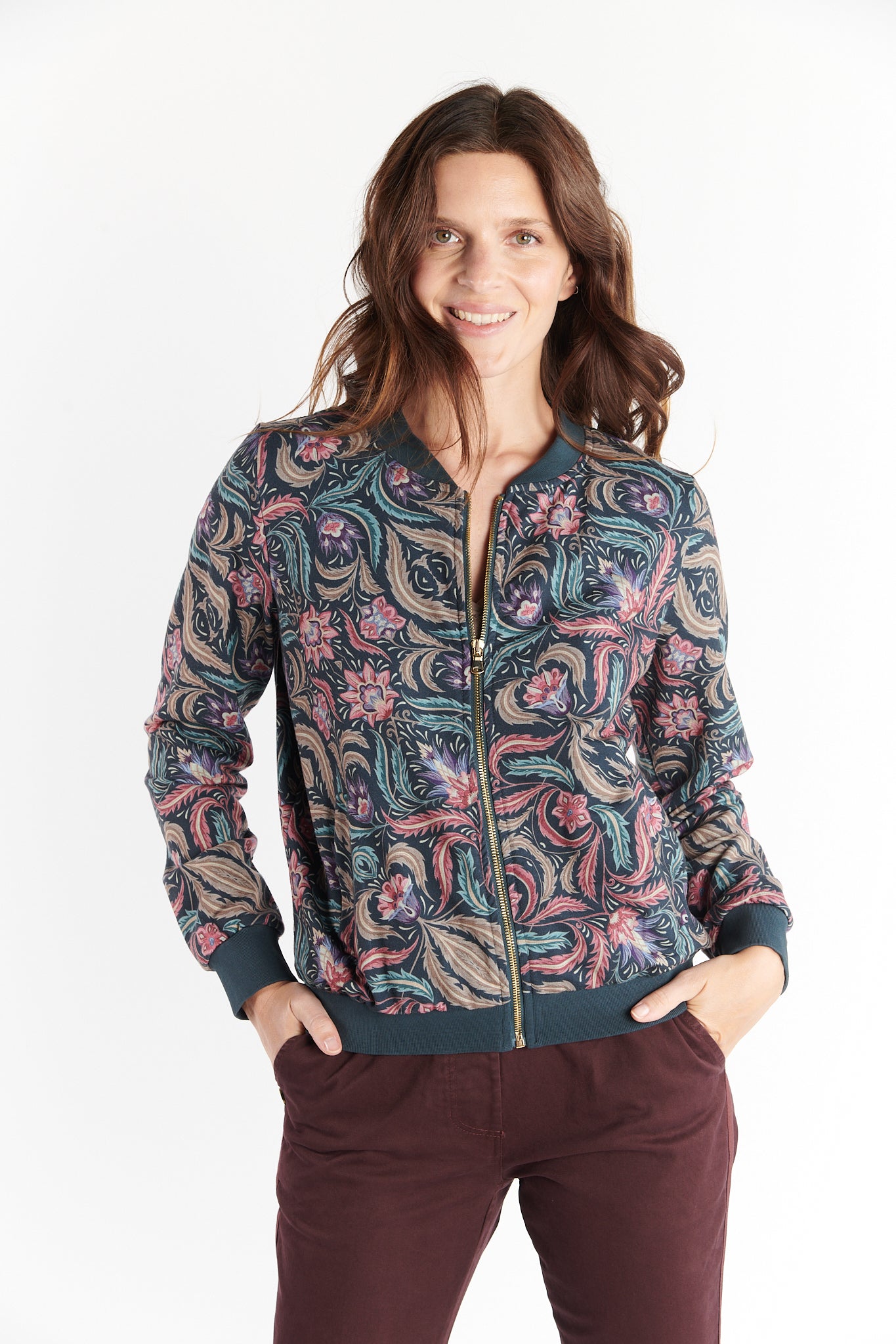 VESTE ZIPPER CÉLESTINE IMPRIMÉ NUIT ARABESQUE