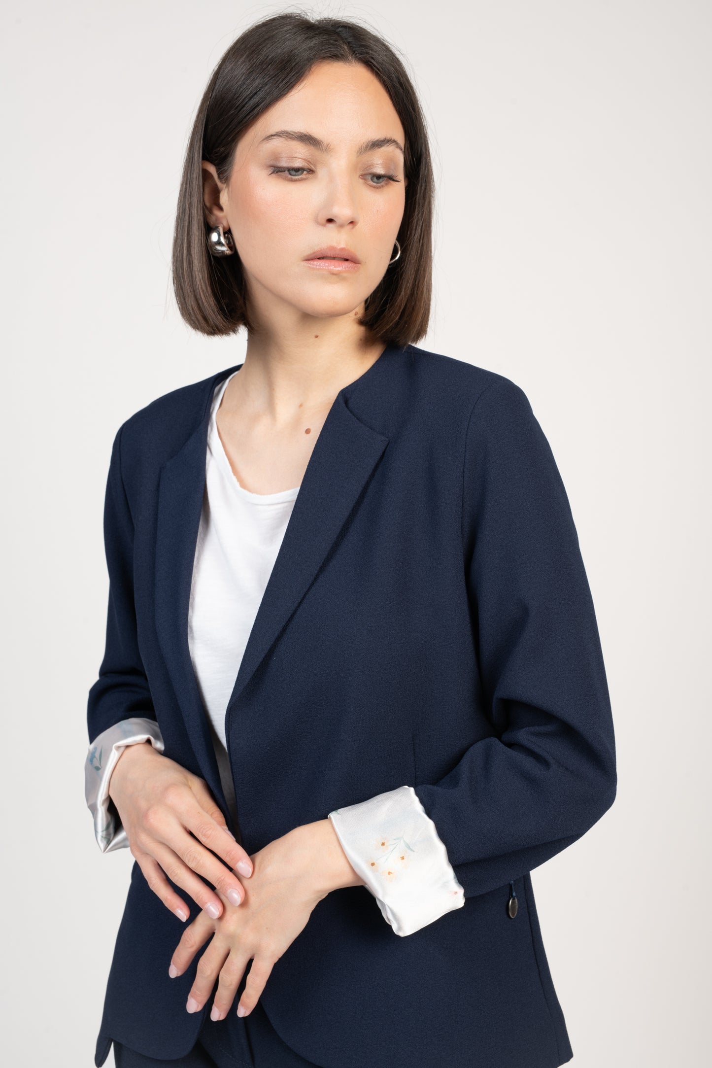 BLAZER CINTRÉ ÉDOUARD MARINE