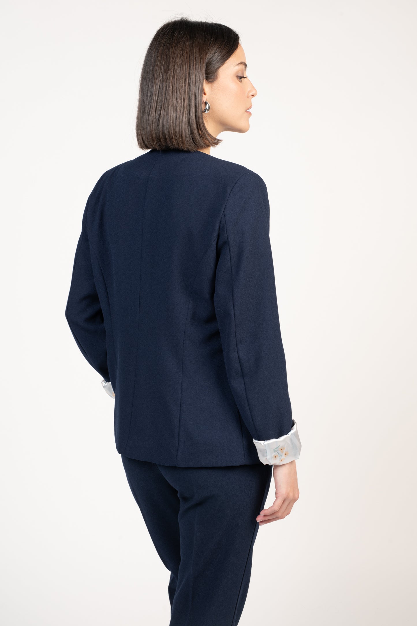 BLAZER CINTRÉ ÉDOUARD MARINE