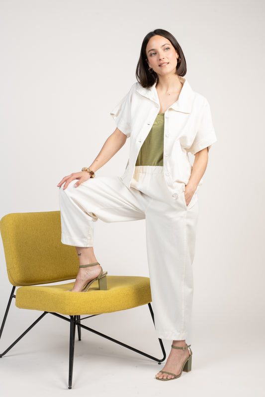 PANTALON BALLON 7/8ÈME ÉLÉONORE ÉCRU