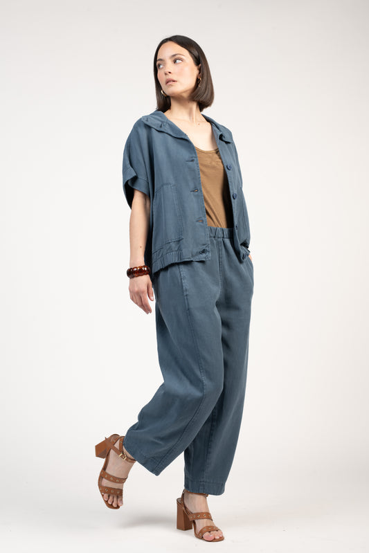 PANTALON BALLON 7/8ÈME ÉLÉONORE BLEU