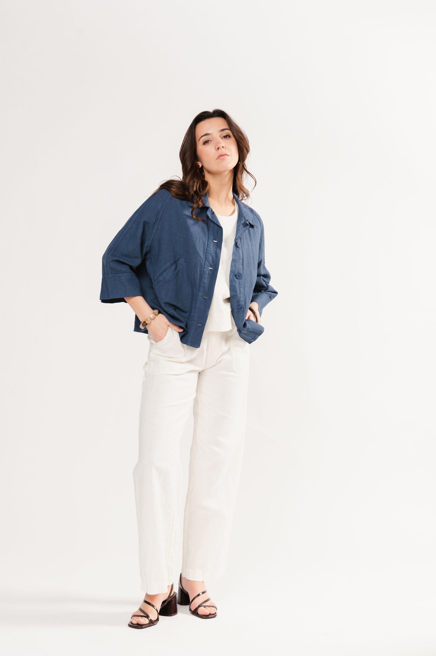 PANTALON EN LIN FÉDÉRICA ÉCRU