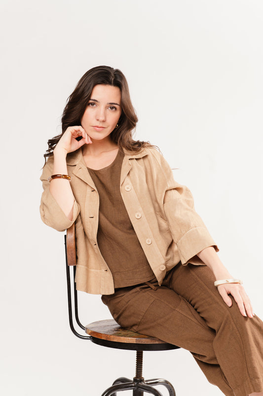 VESTE EN LIN FRIDA BEIGE