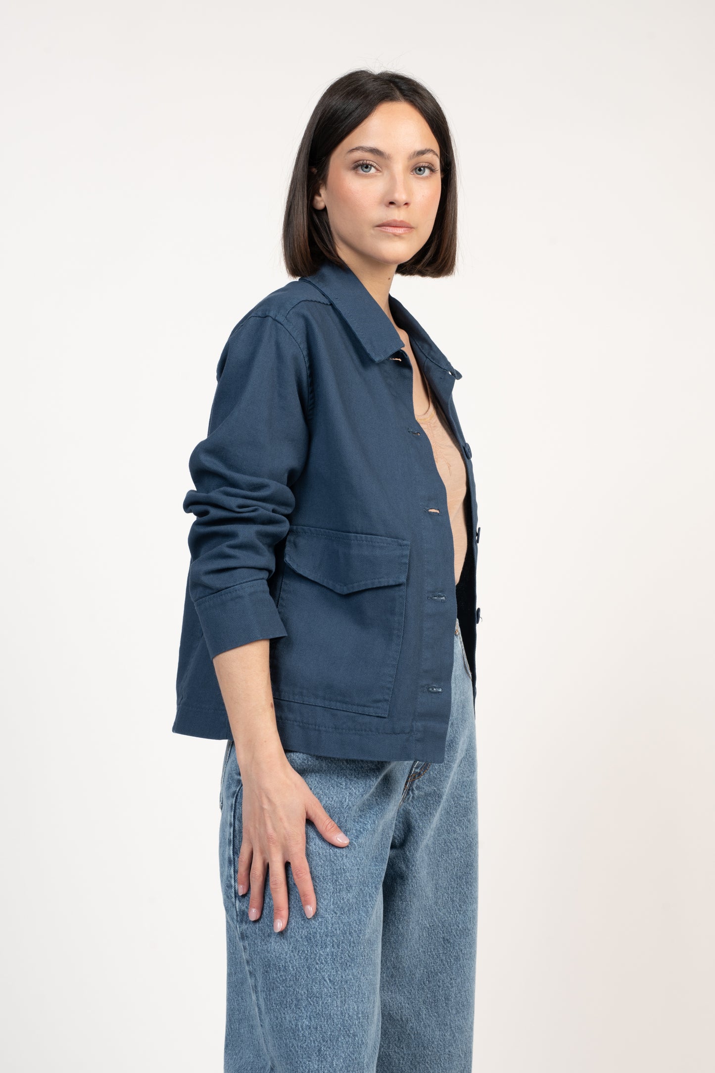 VESTE WORKER ÉLODIE BLEUE