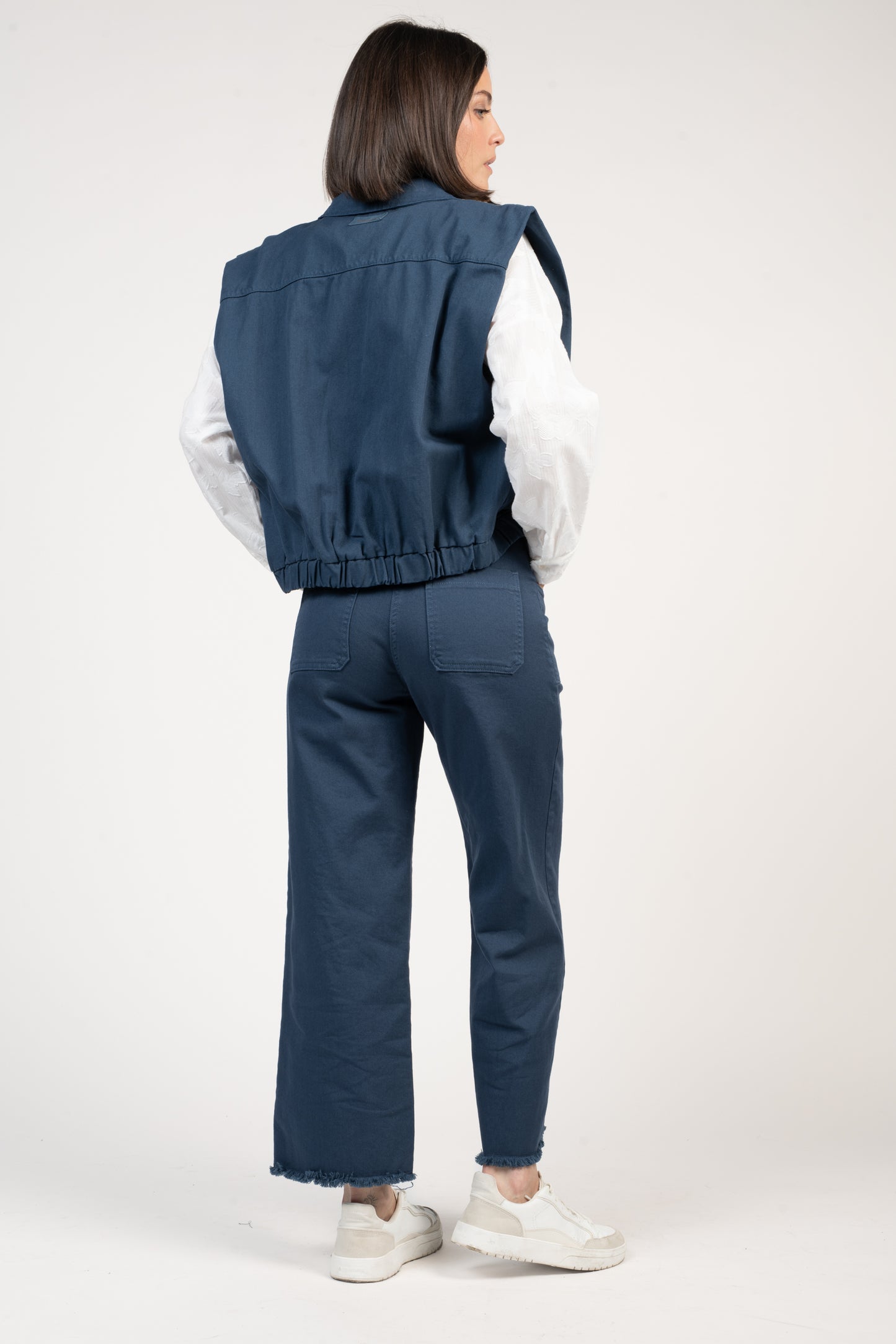 VESTE SANS MANCHES ESTHER BLEUE