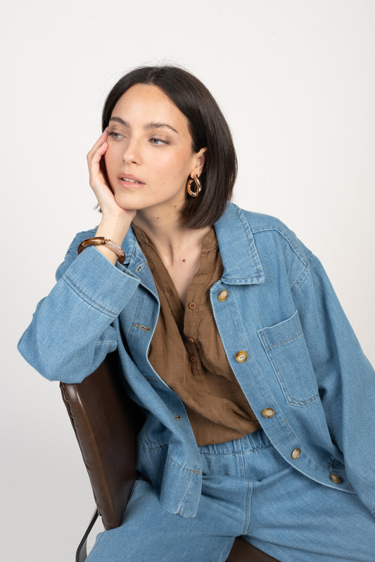 VESTE EN JEAN CLAIR ÉLOÏNA