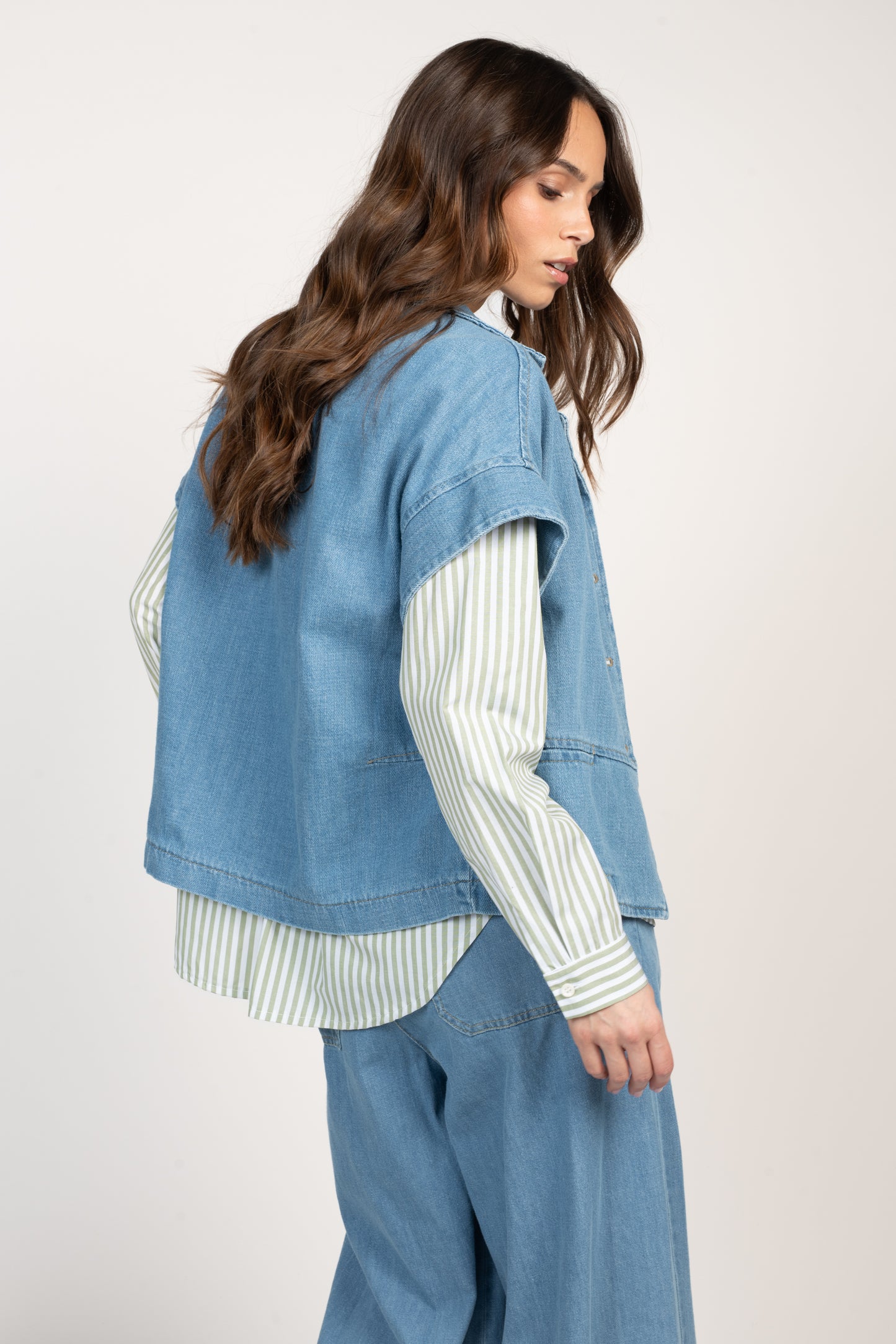 VESTE SANS MANCHES EN JEAN CLAIR FLORENT