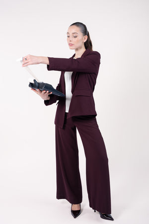BLAZER OVERSIZE BORDEAUX - ÉLINA