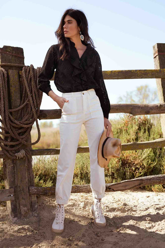 MIGUEL NATURAL CARGO TROUSERS