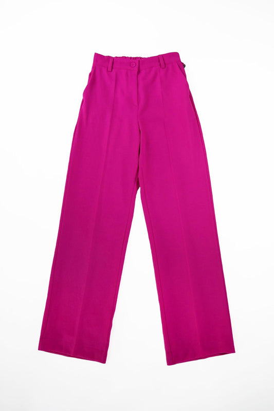 PANTALON SOFIA TAILLE HAUTE FUCHSIA