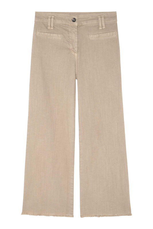 ARIETTE SAND 7/8 FLARED TROUSERS