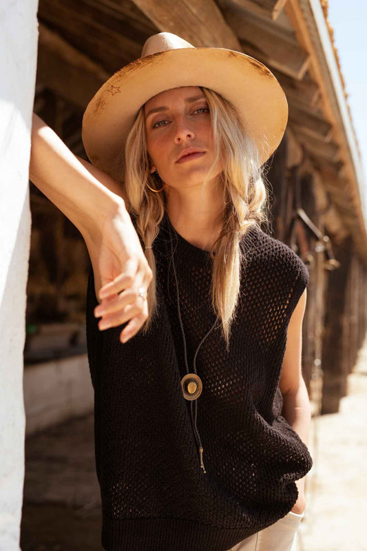 PAULA BLACK TANK SWEATER