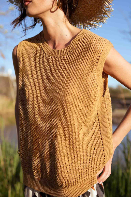 PULL DEBARDEUR PAULA BISCOTTE