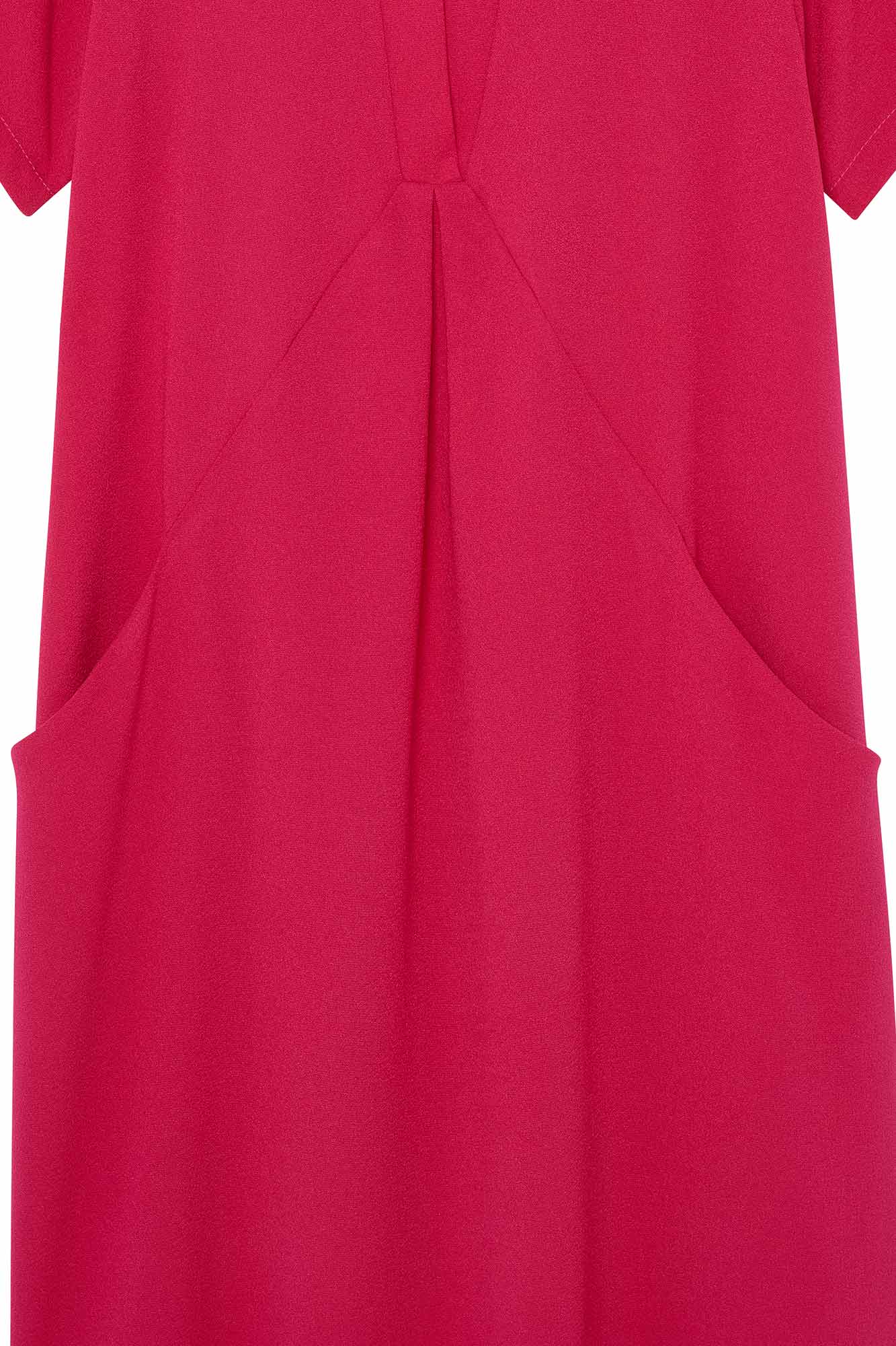 ROBE MANCHES COURTES AUDREY FUSHIA