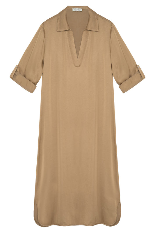 ROBE MANCHES 3/4 ALWENN CAMEL