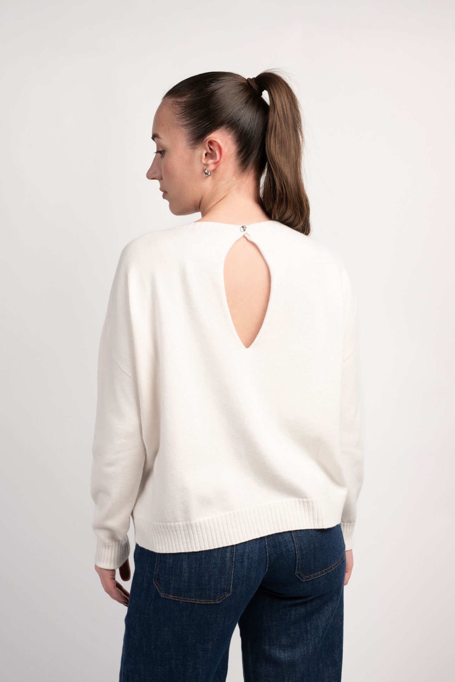 PULL AMPLE COL ROND DORIANE NATUREL