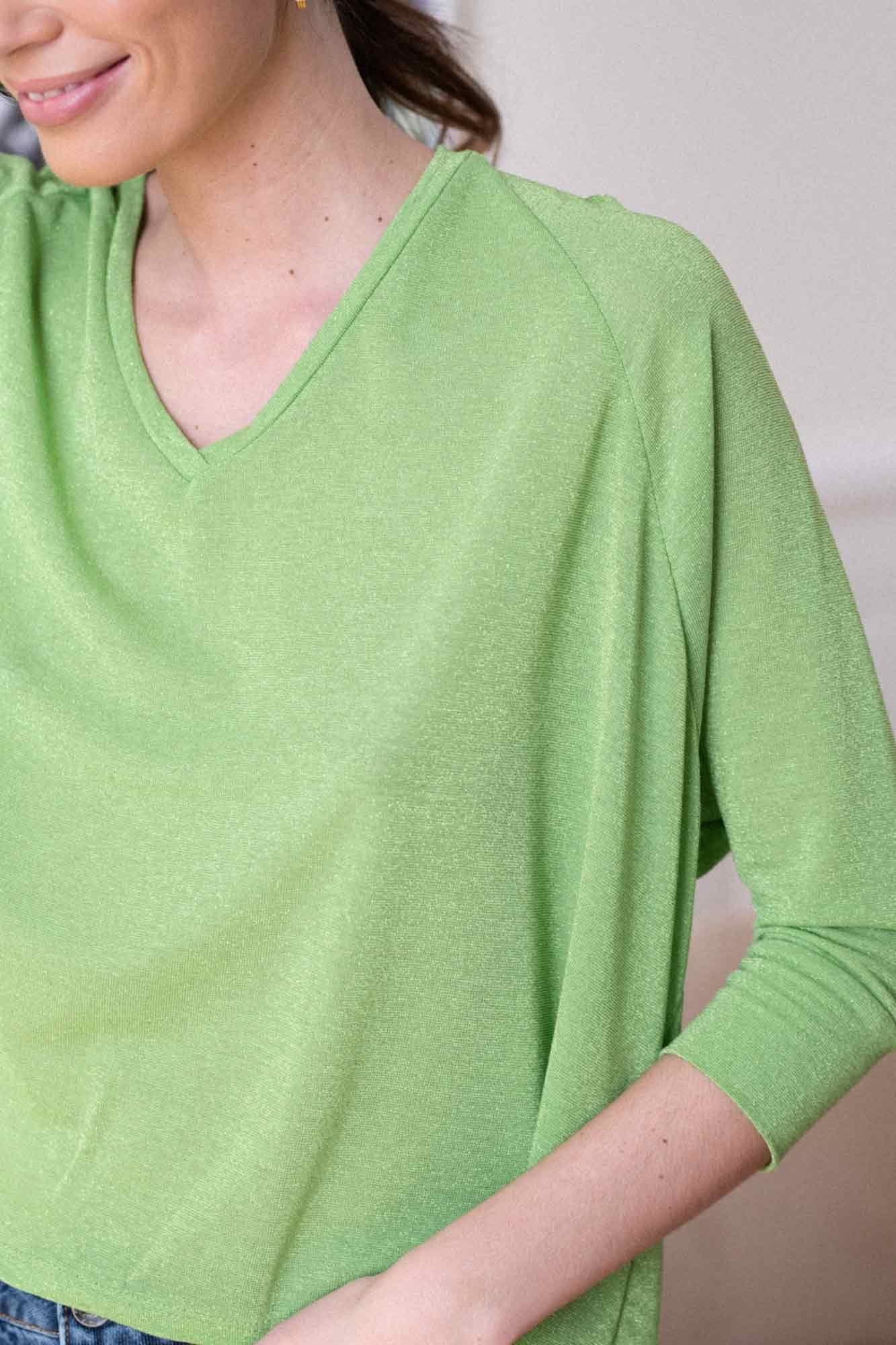 TOP HELENA OVER LUREX PINEDE GREEN