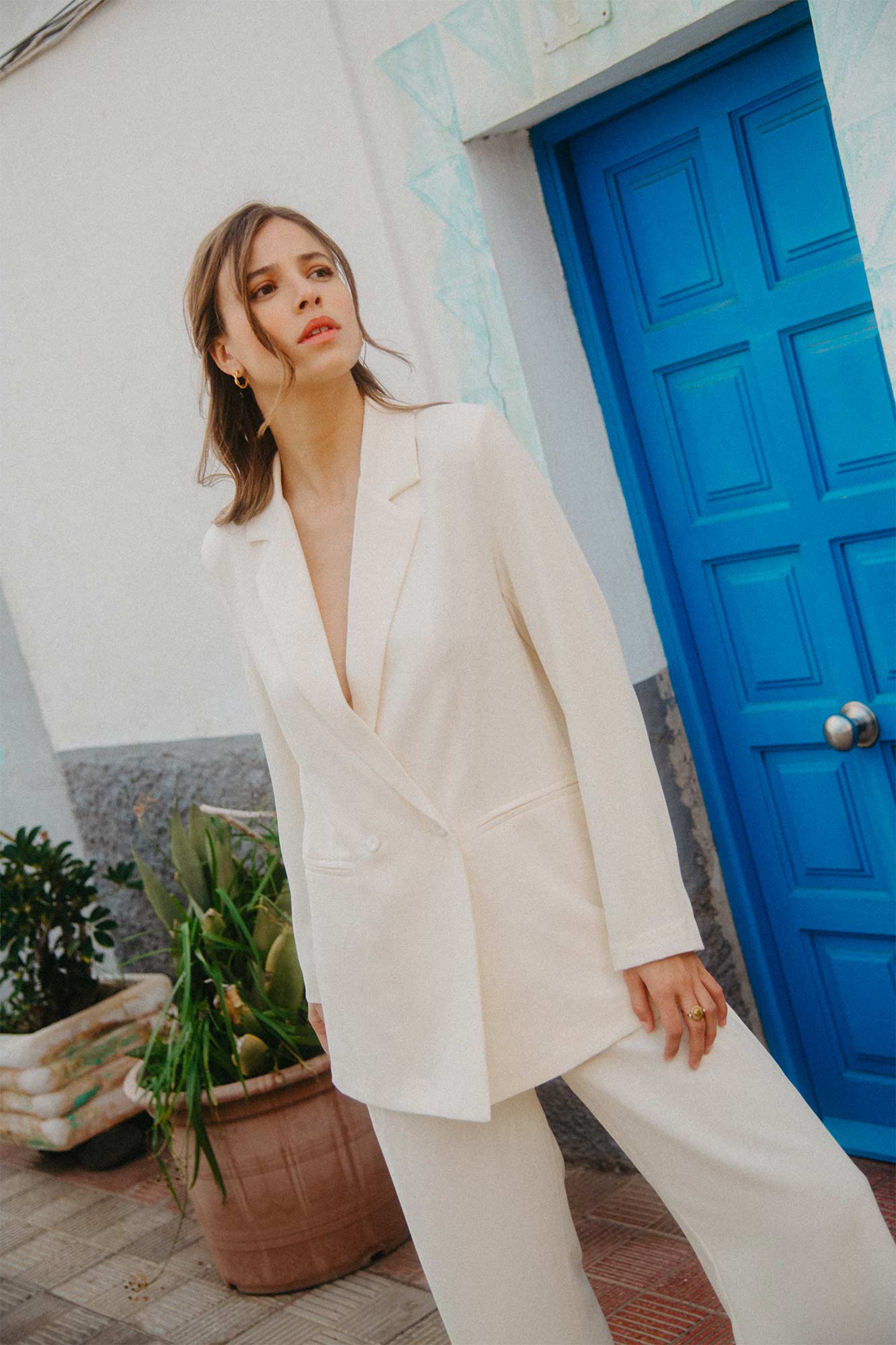ANGELINA NATURAL OVERSIZED BLAZER