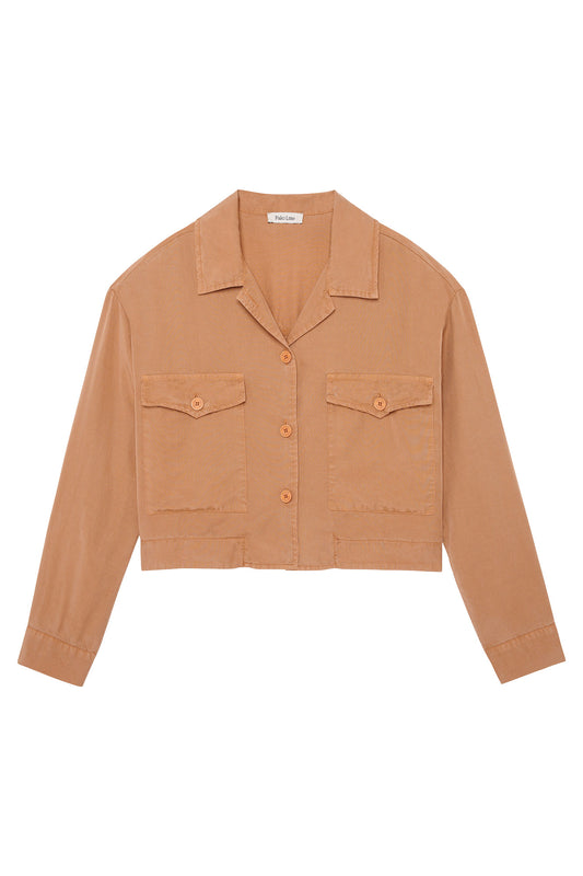 AMBER CAMEL TENCEL JACKET