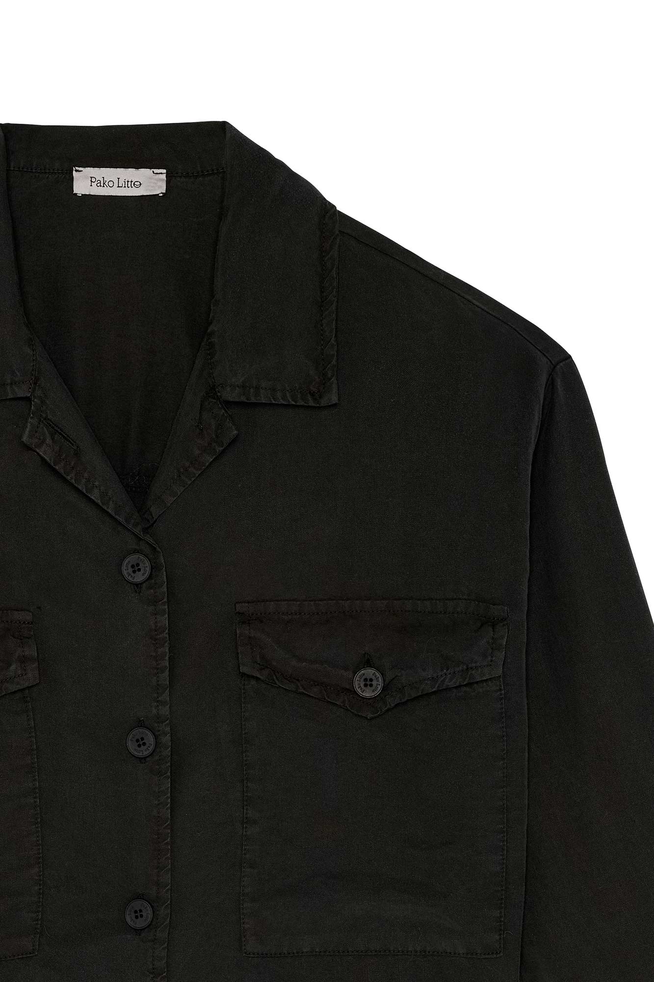 VESTE TENCEL AMBRE NOIR