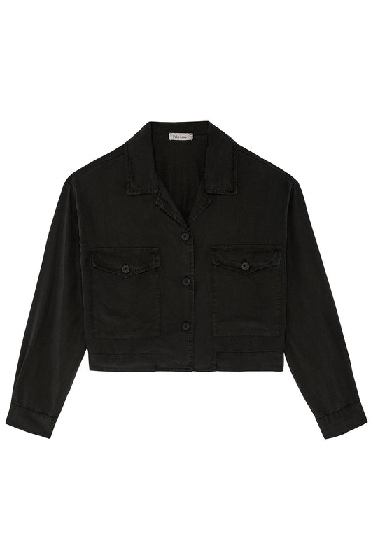 VESTE TENCEL AMBRE NOIR