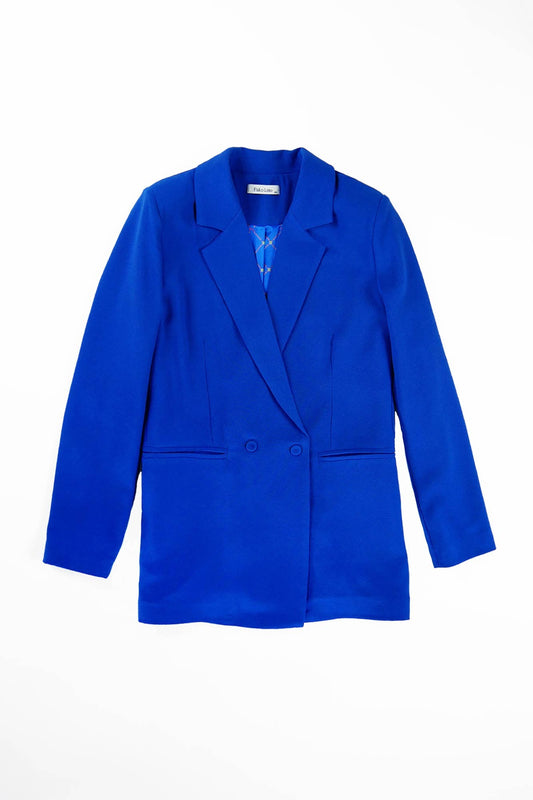 VESTE CÉLIA OVERSIZE BLEU ROYAL